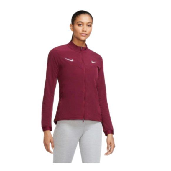 Nike Jackets & Blazers - Nike Women's Flex Burgundy Reflective Running Jacket